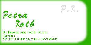 petra kolb business card